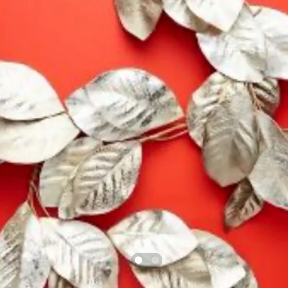 Anthropologie gold magnolia garland.
